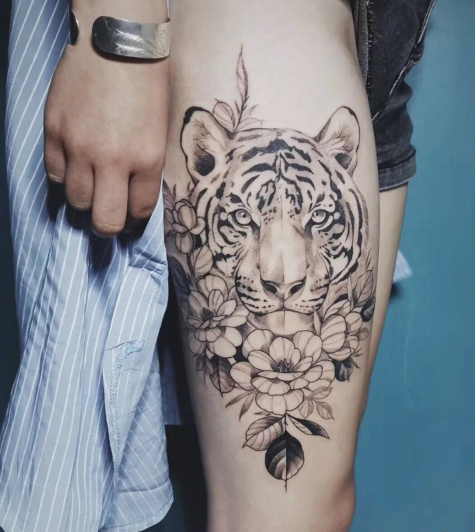 纹老虎图片大全  老虎纹身图片男女霸气