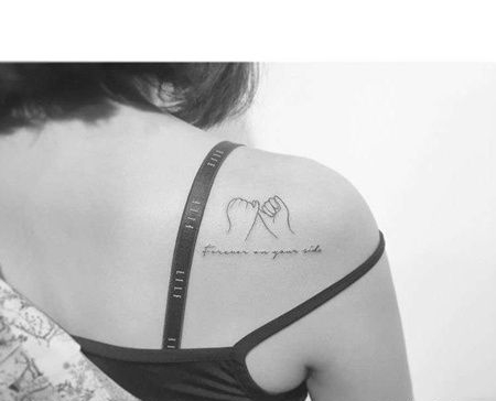 小清新后肩手纹身图案