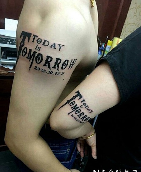 情侣个性英文字母纹身图案