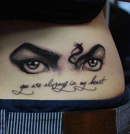 迈克杰克逊眼睛纹身图案