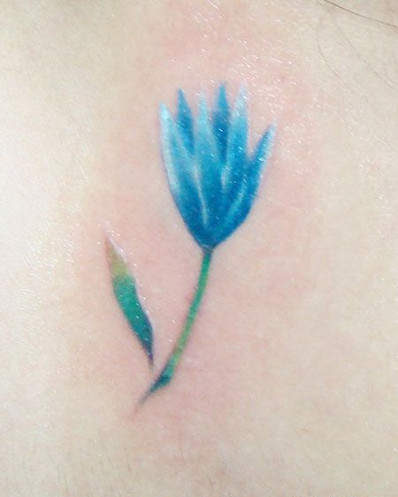 女生兰花纹身图案