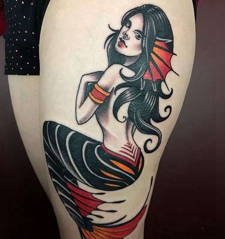 大腿外侧old school 女人