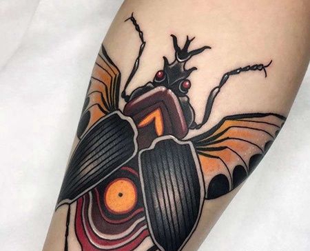 小臂内侧new school昆虫