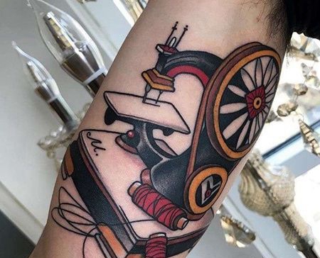 大臂内侧new school缝纫机