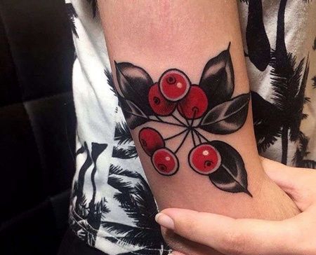 大臂外侧彩色植物