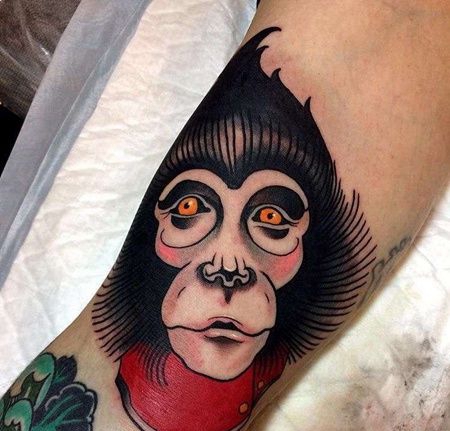 腿部外侧new school猴子