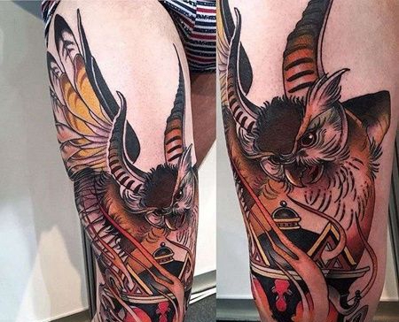 腿部外侧new school猫头鹰