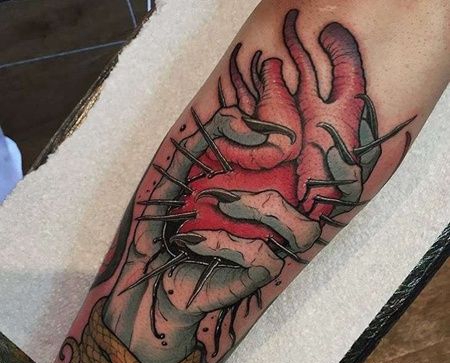 小臂内侧new school 手与心脏