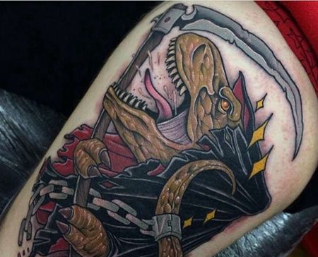 大腿前侧new school 恐龙