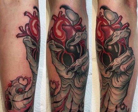 小臂外侧new school 手与心脏