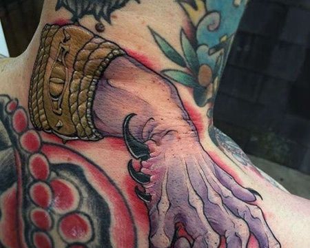 肩部new school手背