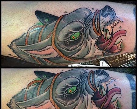 小腿外侧new school狼