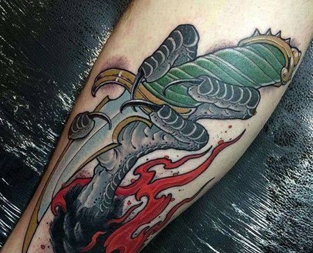 小腿外侧new school爪与匕首