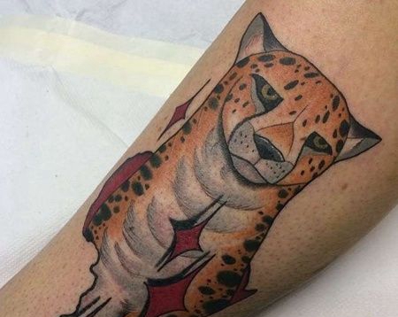 小腿外侧new school豹