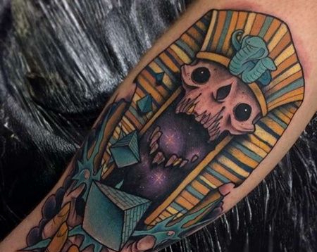 小腿外侧new school埃及骷髅