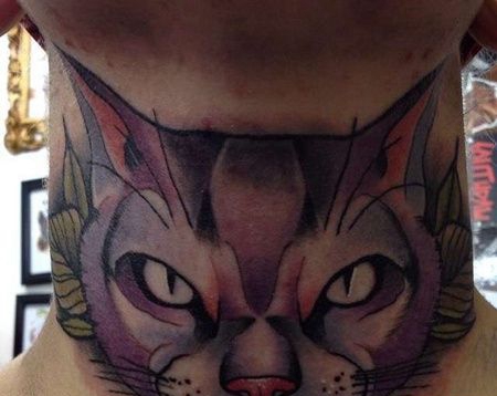 颈部new school 猫