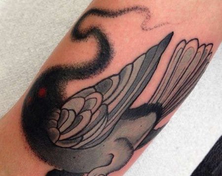 小臂内侧new school鸟