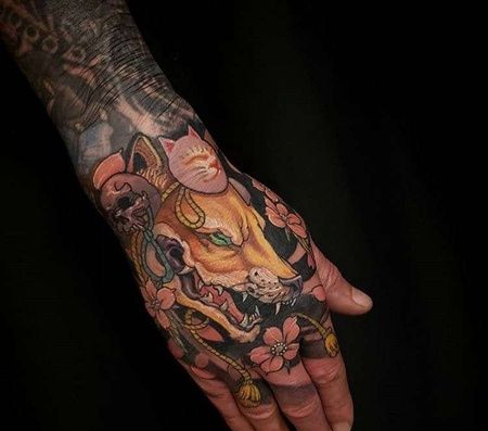 手背日式传统动物
