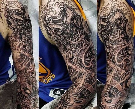 手臂包臂黑灰神兽