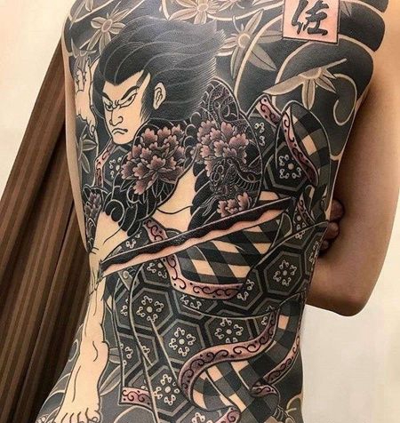 背部日式传统人物