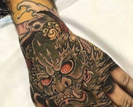 手背日式传统鬼怪