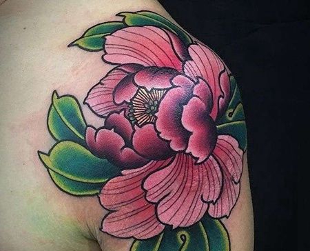 肩部新传统花朵