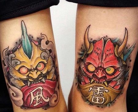 大臂外侧日式传统神兽