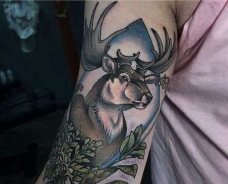 大臂内侧old school鹿