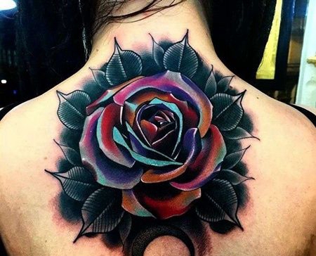 背部new school花朵