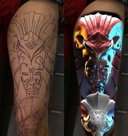 腿部包围写实人物