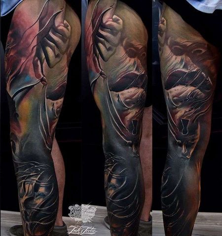 腿部包围新传统抽象人物