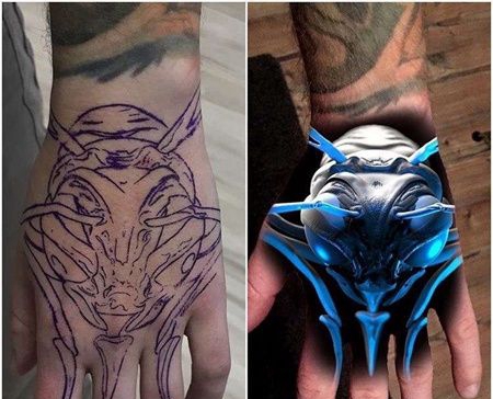 手背新传统昆虫