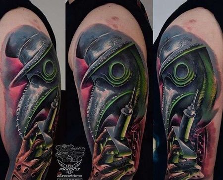 手臂外侧新传统鸟与针枪