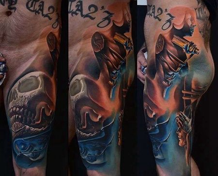 腿部包围新传统骷髅