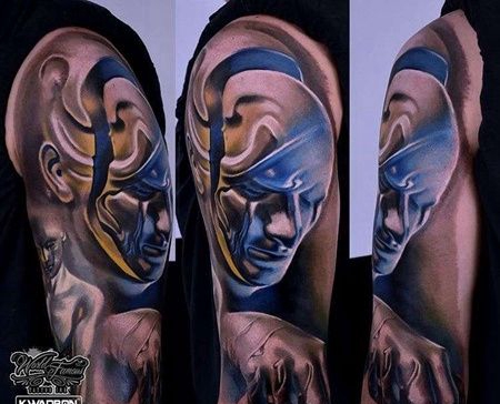 大臂包围新传统人像