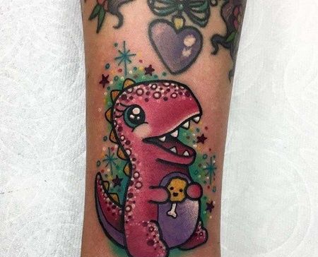 手腕new school卡通恐龙