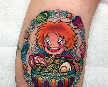 手臂外侧new school卡通男孩