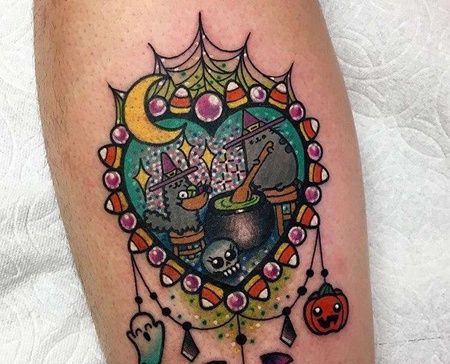 小臂内侧new school卡通万圣节