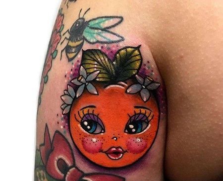 大臂前侧new school西红柿