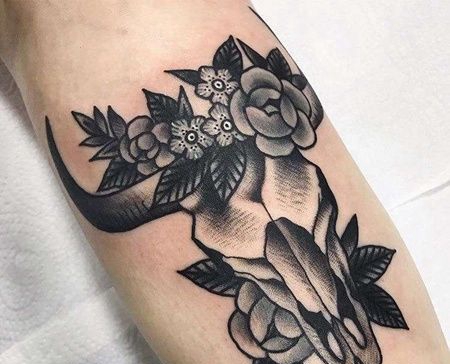 小臂内侧old school羊头