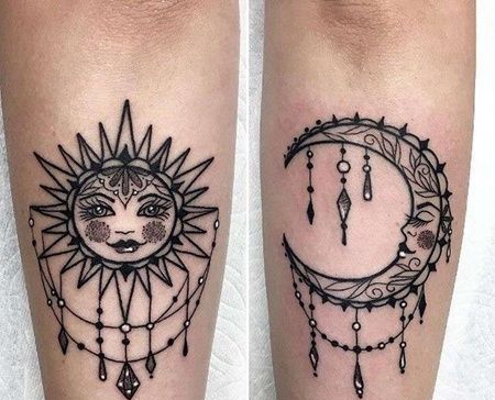 小腿黑灰太阳与月亮