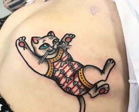 背部old school 猫