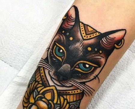 小臂内侧old school猫