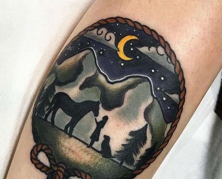 小腿后侧old school夜景