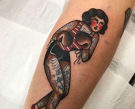 手臂内侧old school 女人