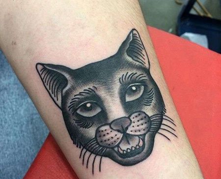 小臂内侧old school豹