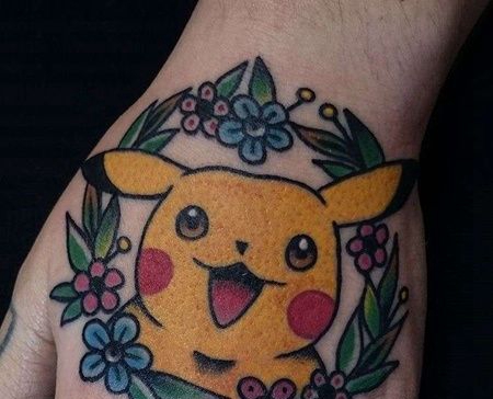 手背new school 皮卡丘