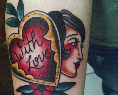 小臂内测old school 女人与心