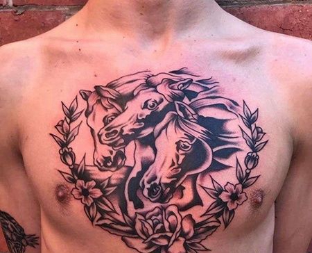 胸部old school风格马