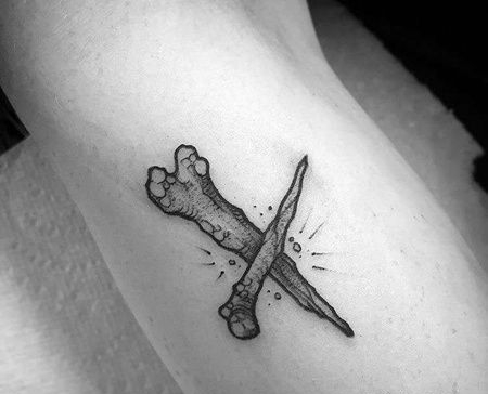 小臂外侧点刺骨头